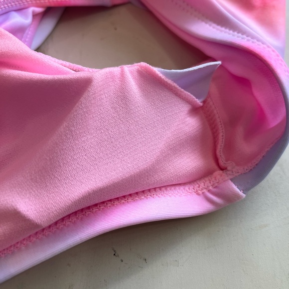 NWT- Justice Brand- Girls 2 Piece Pink Swirl Ruffle Top Swimsuit Size L (12/14) - Picture 5 of 5
